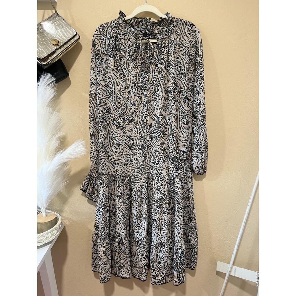 Paisley Long Sleeve Dress